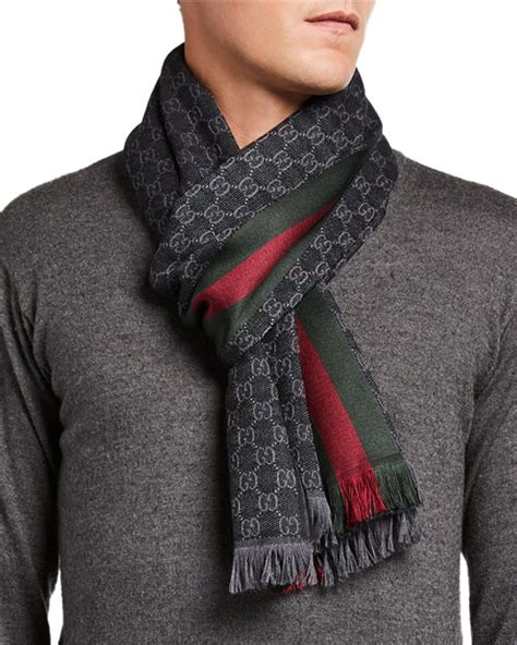 gucci mens scarf the real real|Gucci scarf men's silk.